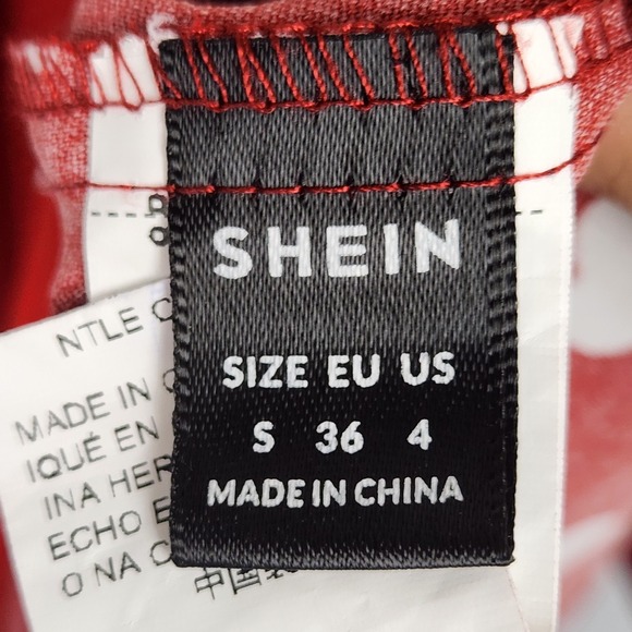 SHEIN Red Heart Print Blouse - Picture 2 of 5